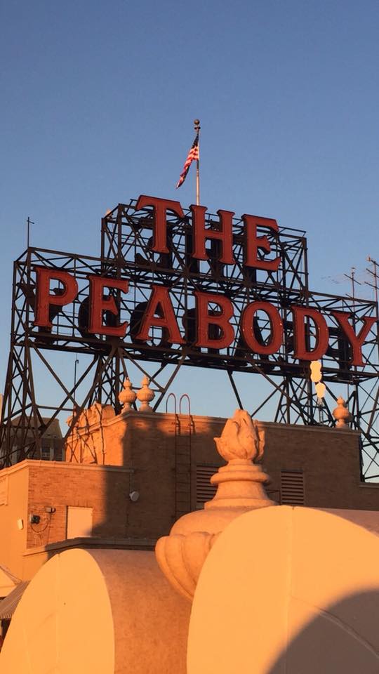 The Peabody Hotel Memphis rooftop sign