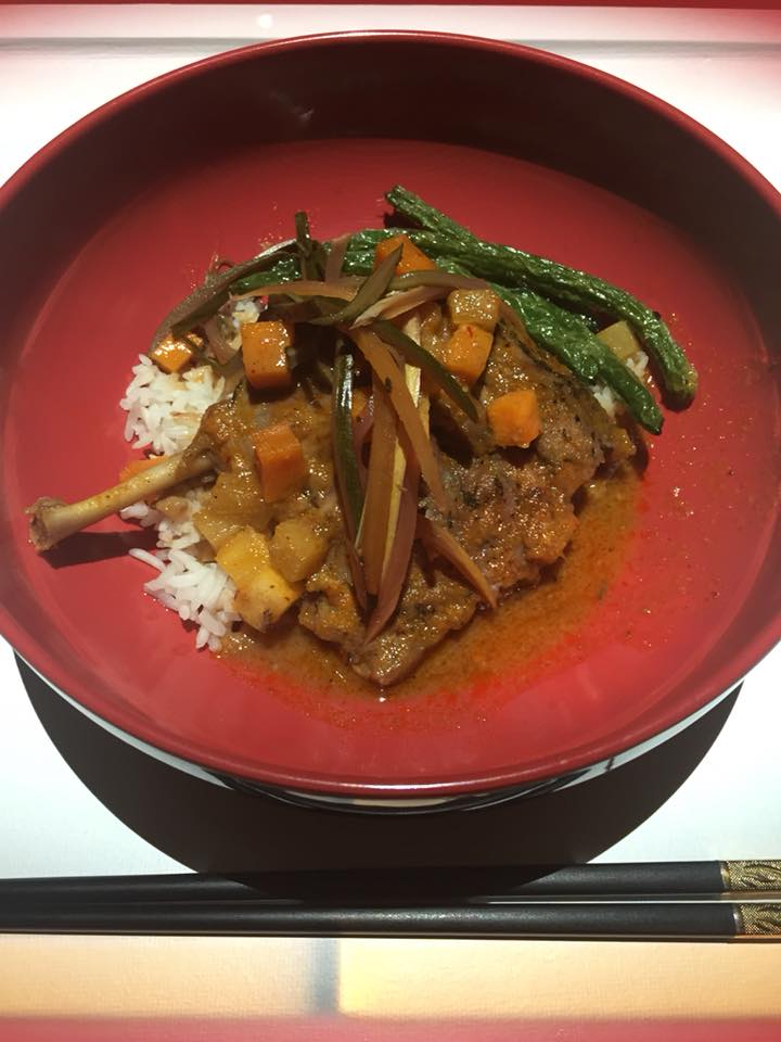 Duck Confit with Red Curry