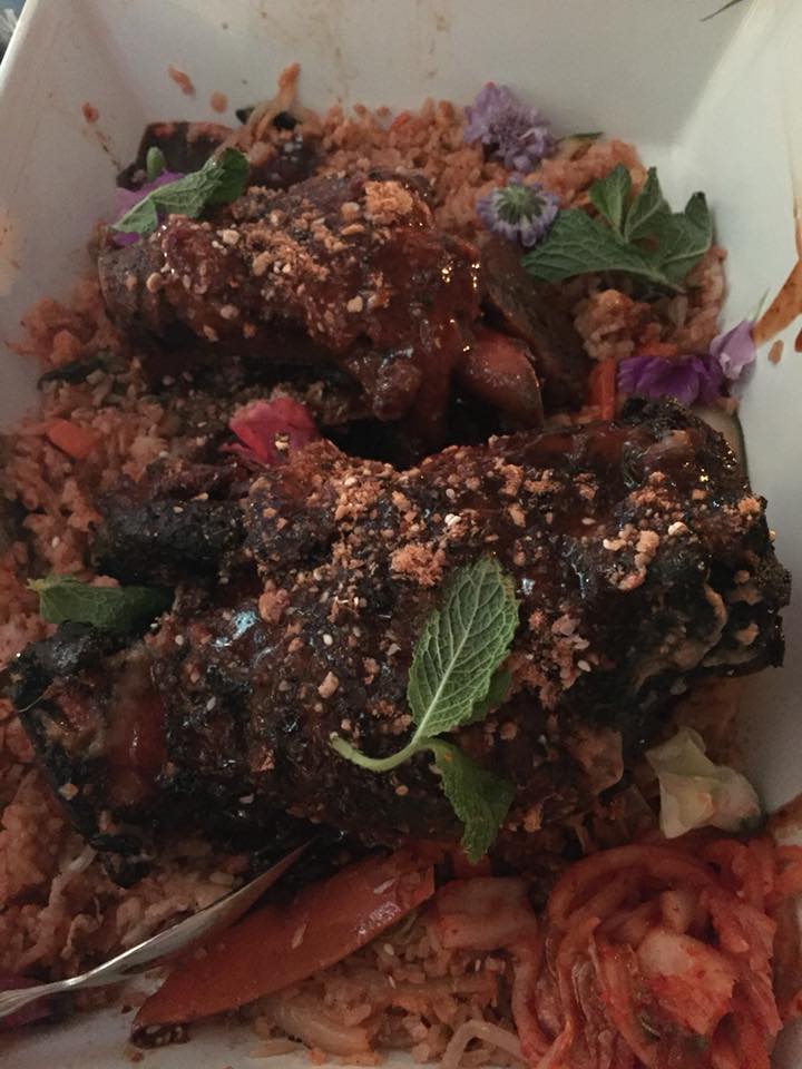 hickpea miso Shanghai braised pork with kimchi fried rice