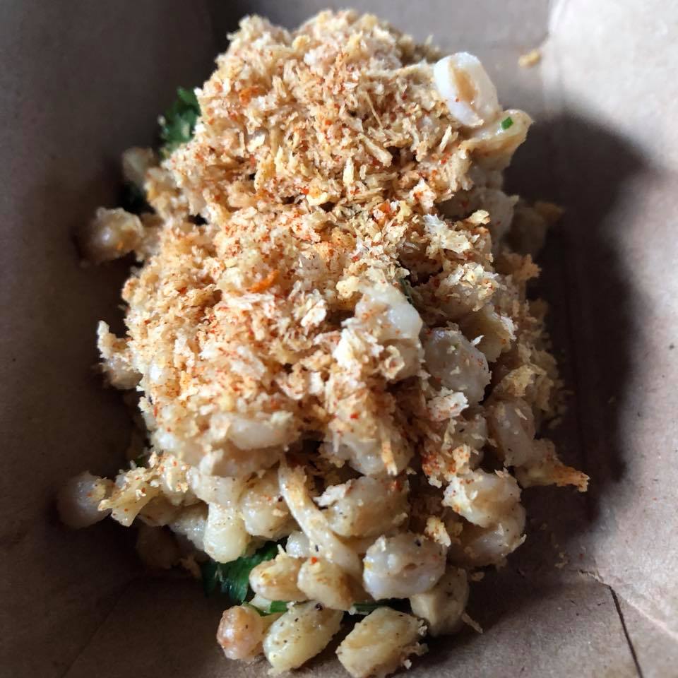 Barley Salad with Grilled Mushrooms, Charred Vidalia, Grana, Chili Breadcrumbs from VEA Supper Club