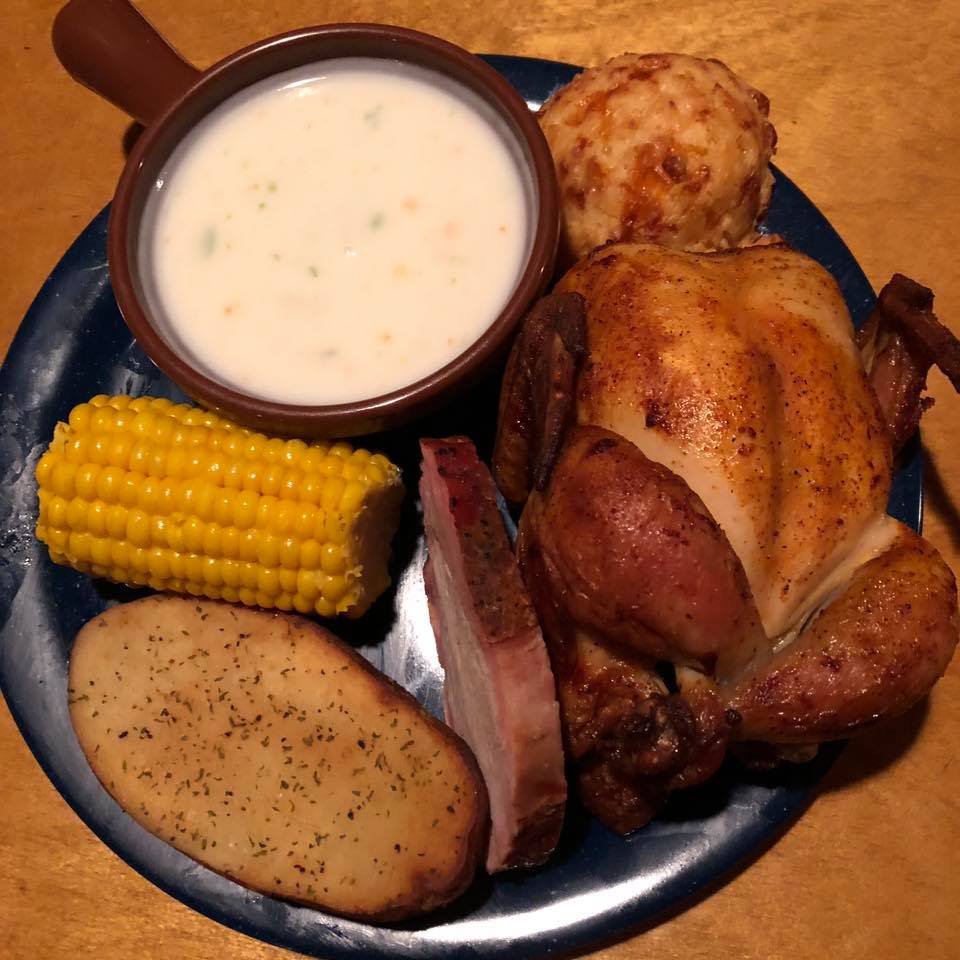 Full plated meal from Dolly Parton's Stampede
