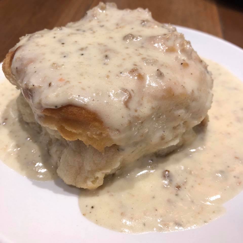 Biscuit and Gravy closeup at Dollywood's DreamMore Resort
