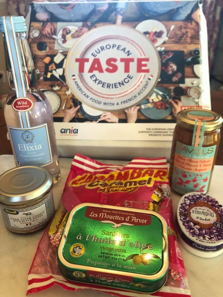 Box of French packaged goods