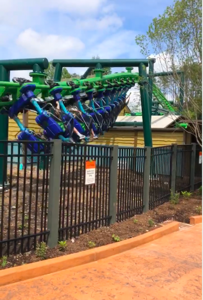 The Dragonflier ride in Wildwood Grove at Dollywood in action