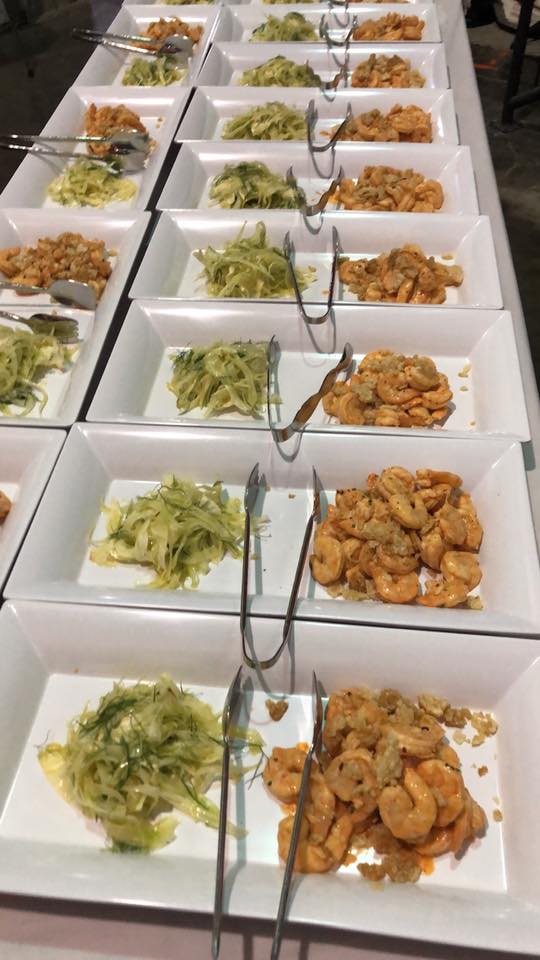 Pickled shrimp dishes plated and ready for serving