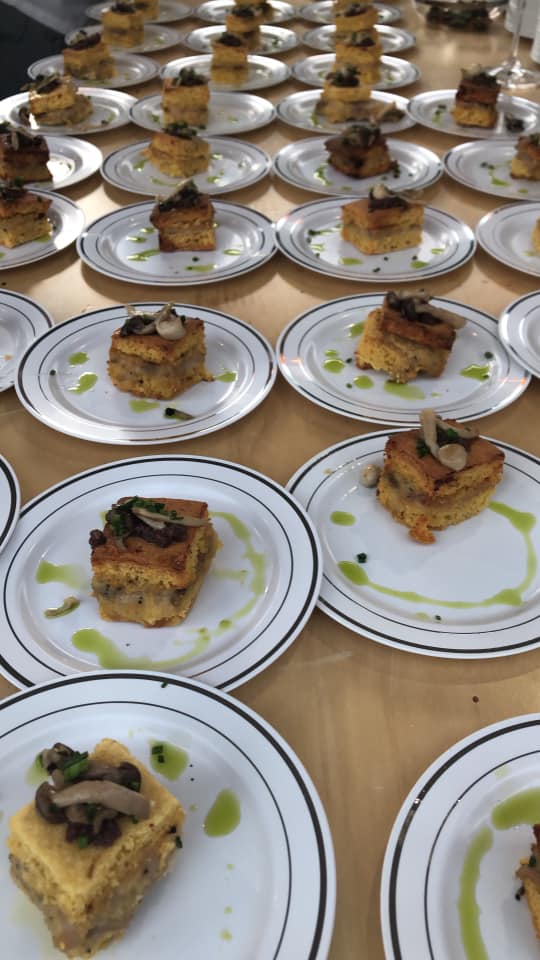 cornbread and foie gras torte