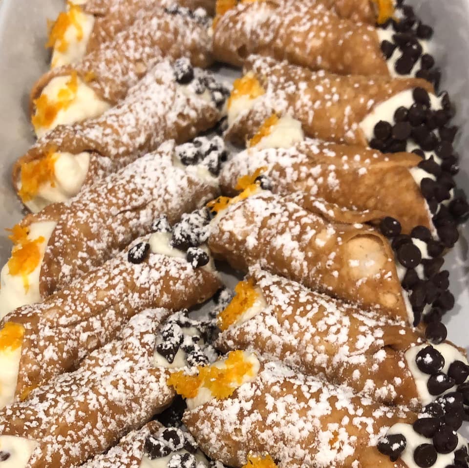 tray full of cannolis