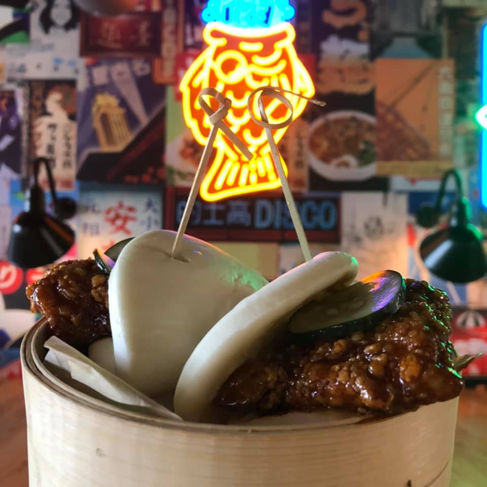Hot Chicken Steamed Baos at Hawkers in East Nashville