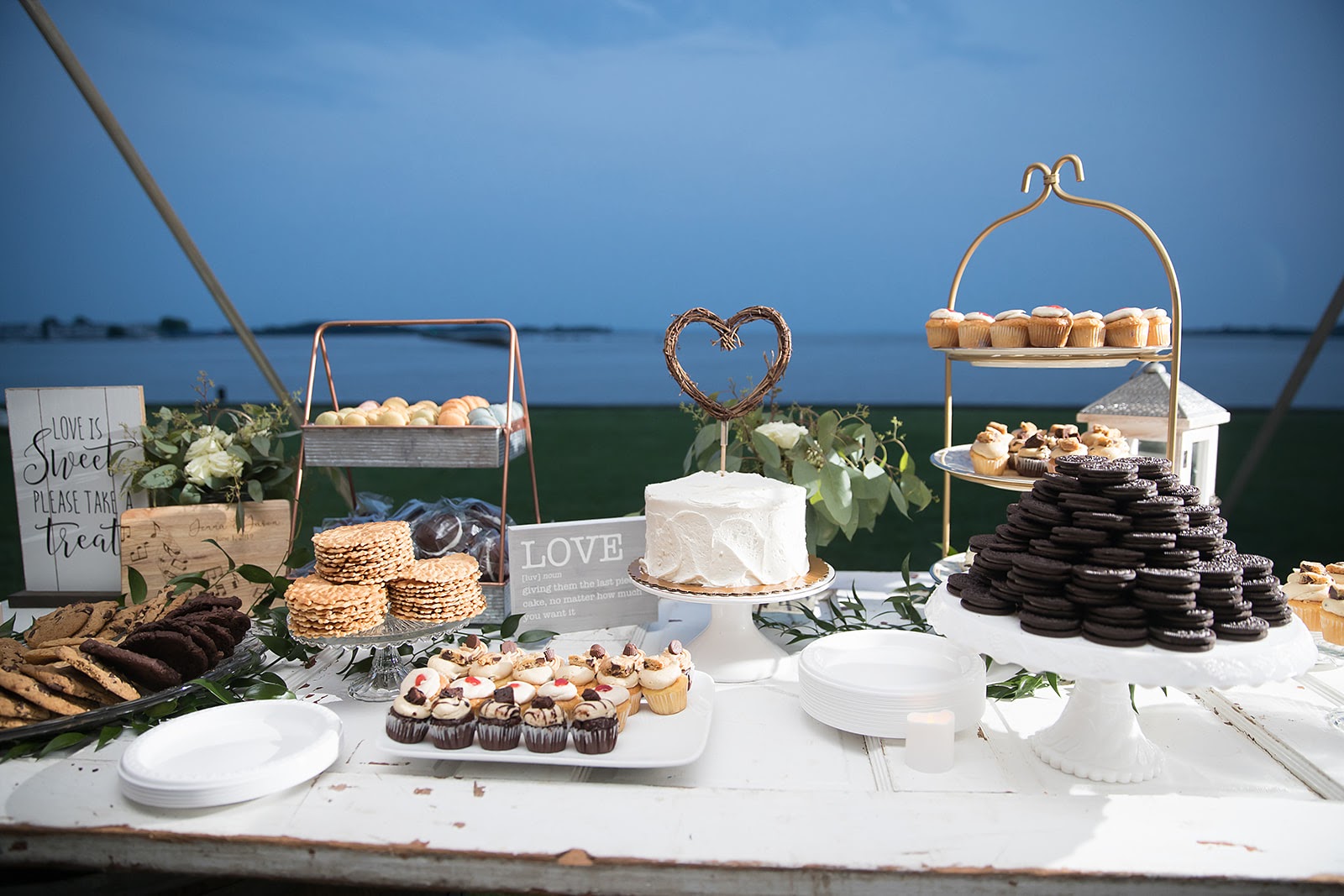 table full of food