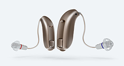 Sample Over the Ear hearing aid styles.