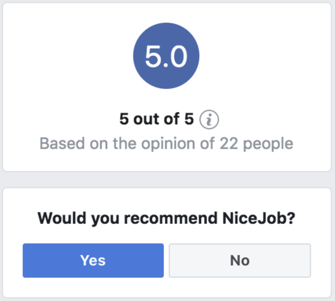 Facebooks new recommendation question