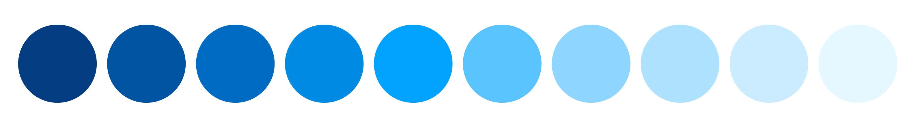 Tints and shades of blue