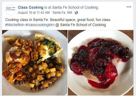 Cooking Class Social Media Post Example