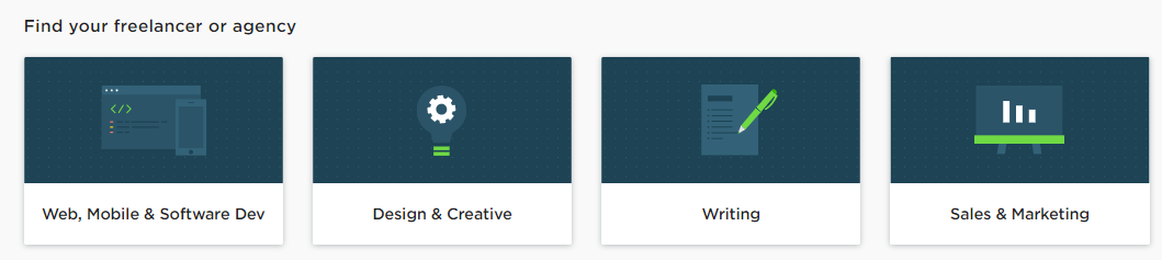 Visual Navigation - Images and Icons - Upwork Example
