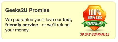 Geeks2U's guarantee for conversion rate optimizaiton