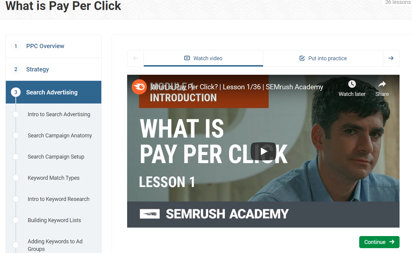 SEMRush PPC Course