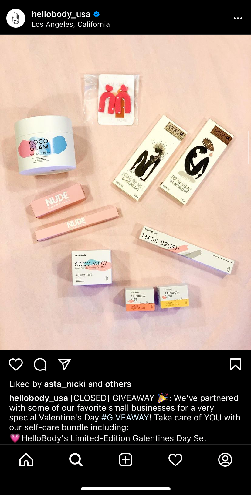 Instagram giveaway contest