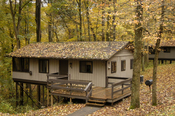 cabin in a forest at pike lake state park