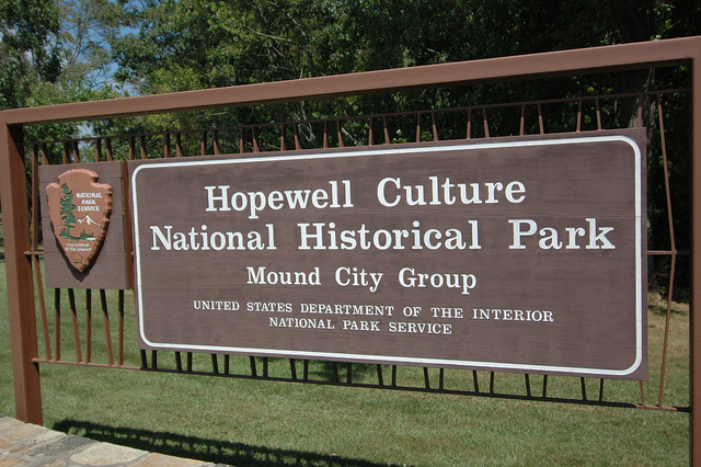 Hopewell Culture National Historical Park sign