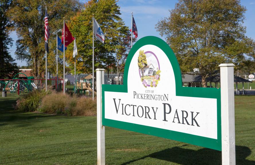 city of pickerington victory park sign