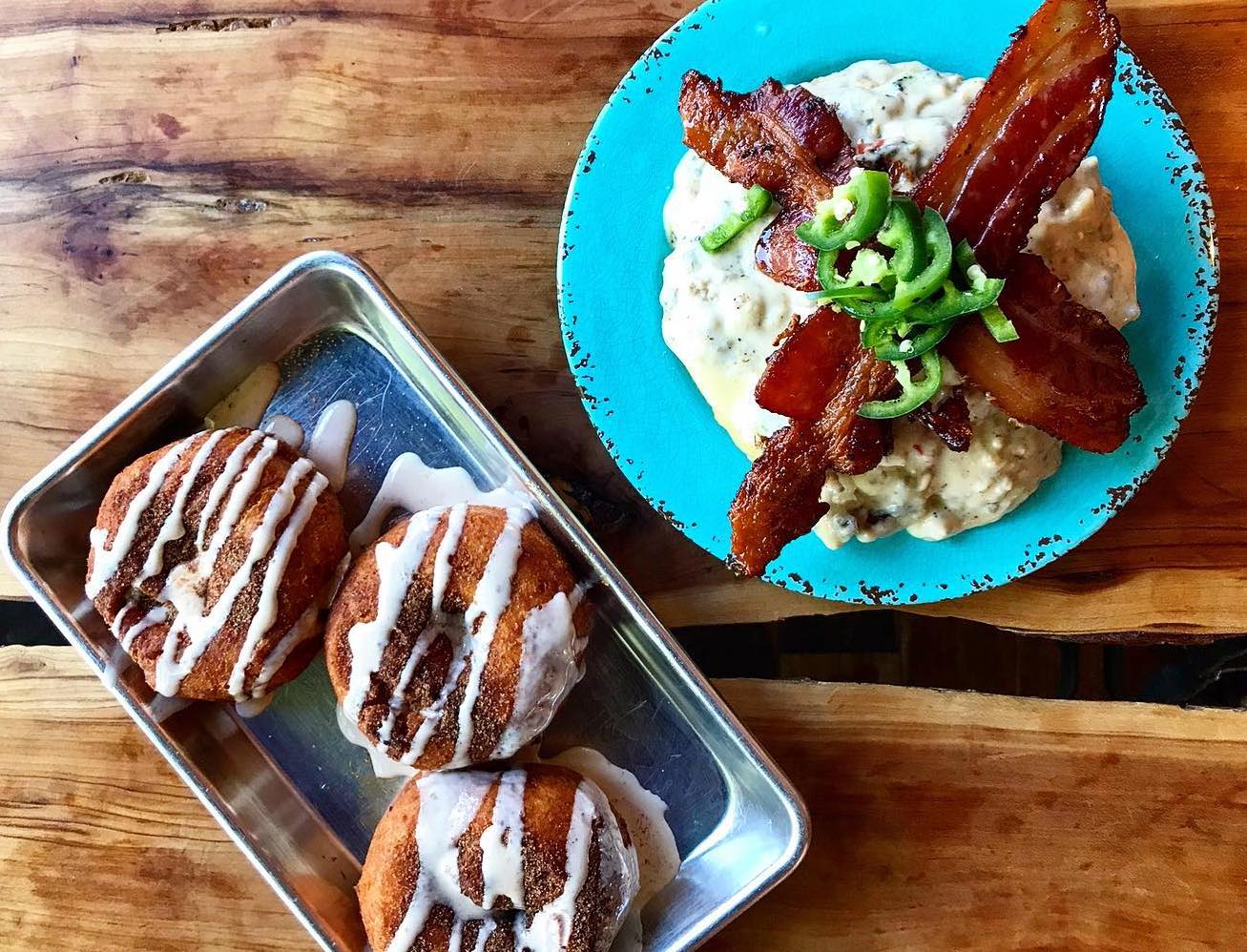 brunch food at Oddfellows Liquor bar