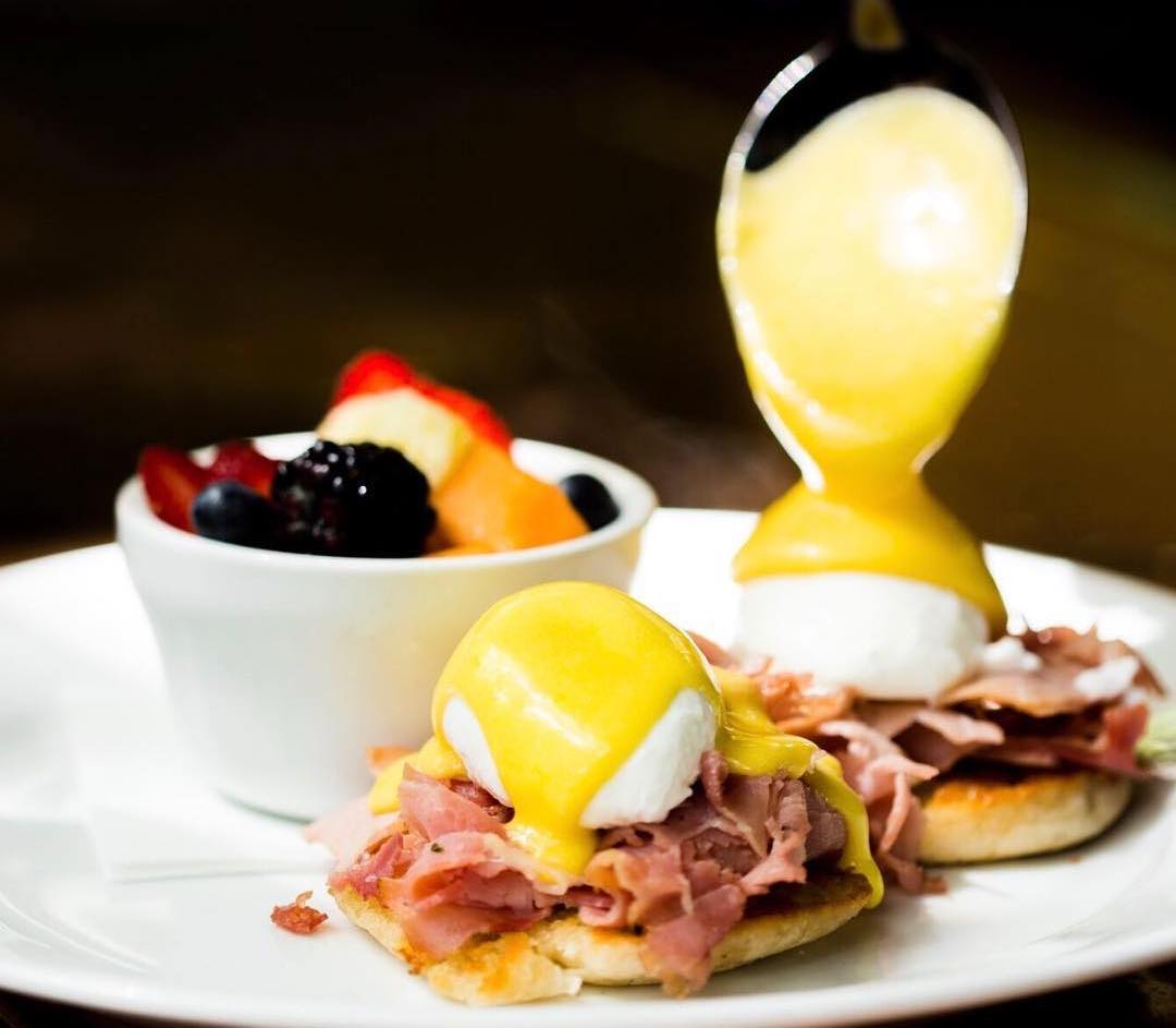 brunch food at Lindey's in German Village
