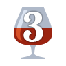 wine icon with number 3 inside