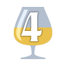 wine icon with number 4 inside