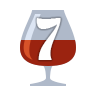 wine icon with number 7 inside