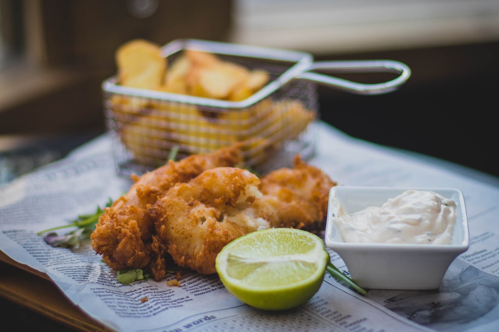 fish and chips from Old Bag of Nails