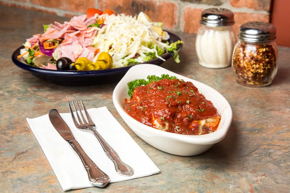 pasta & salad dinner from DeArini's
