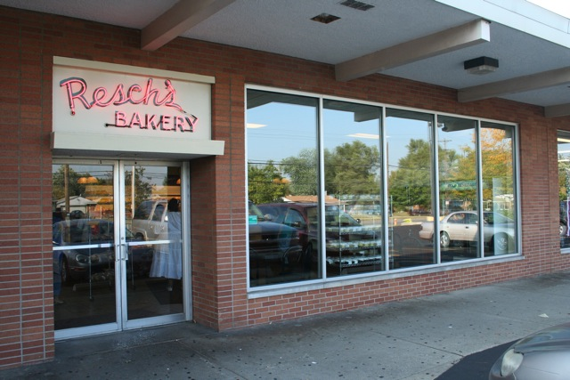 front of Resch's Bakery building