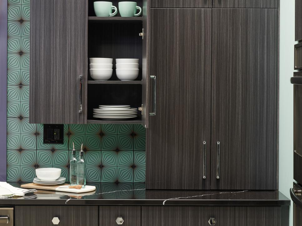 kitchen cabinets and contents