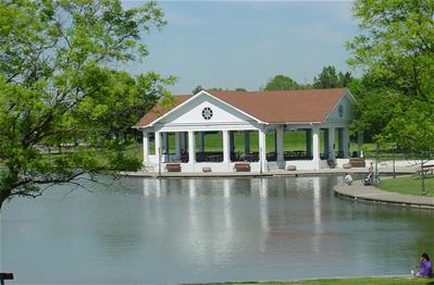 pavilion near water at Shawnee Park