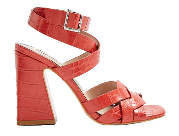 Miss Selfridge Red Stitch Block Heels, £32