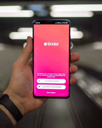 Tinder on phone