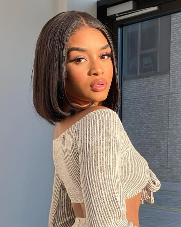 Voluminous bob hairstyle