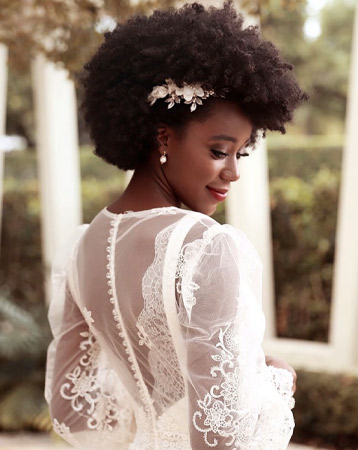 Natural wedding hair