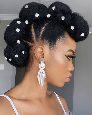 Natural wedding hair