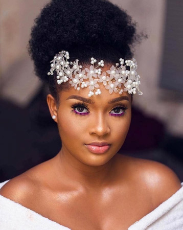 Natural wedding hair