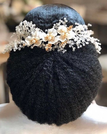 Natural wedding hair