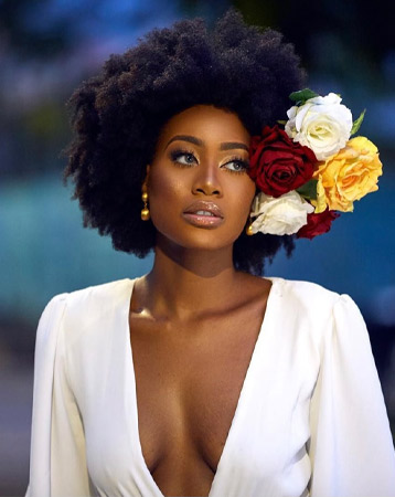 Natural wedding hair