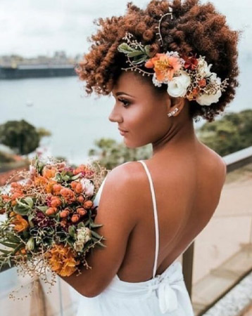 Natural wedding hair