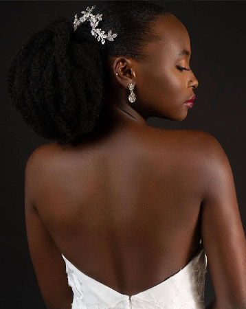 Natural wedding hair