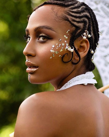 Natural wedding hair