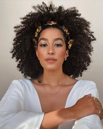 Natural wedding hair