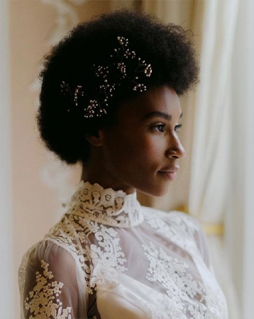 Natural wedding hair