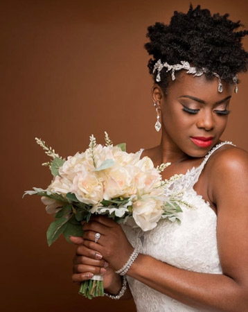 Natural wedding hair