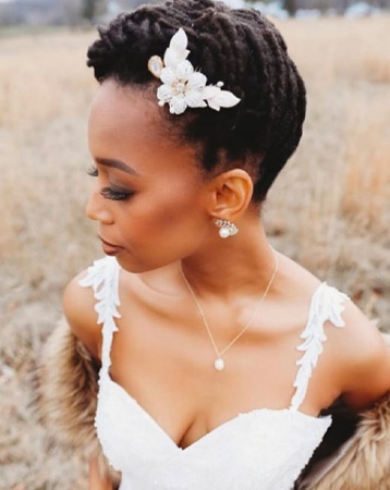 Natural wedding hair
