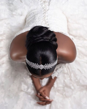 Natural wedding hair